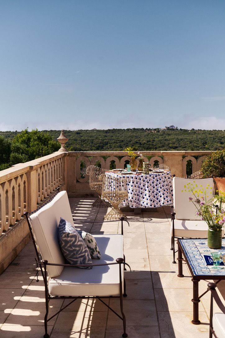 Morning light down the length of the terrace